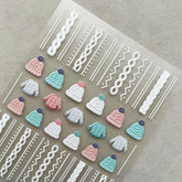 Sweater And Hat Nail Stickers, Winter Nail Stickers, Nail Decals, 5D Embossed, Nail Decal Art, DIY Nails - Miss Fairy Nails
